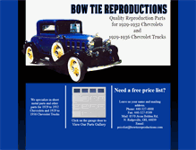 Tablet Screenshot of bowtiereproductions.com